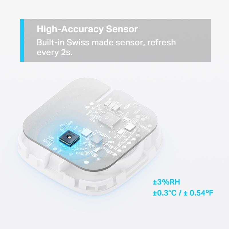 TP-Link Senzor inteligent temperatură TP-Link Tapo T310 pentru monitorizare climat interior, integrare Tapo Smart Home