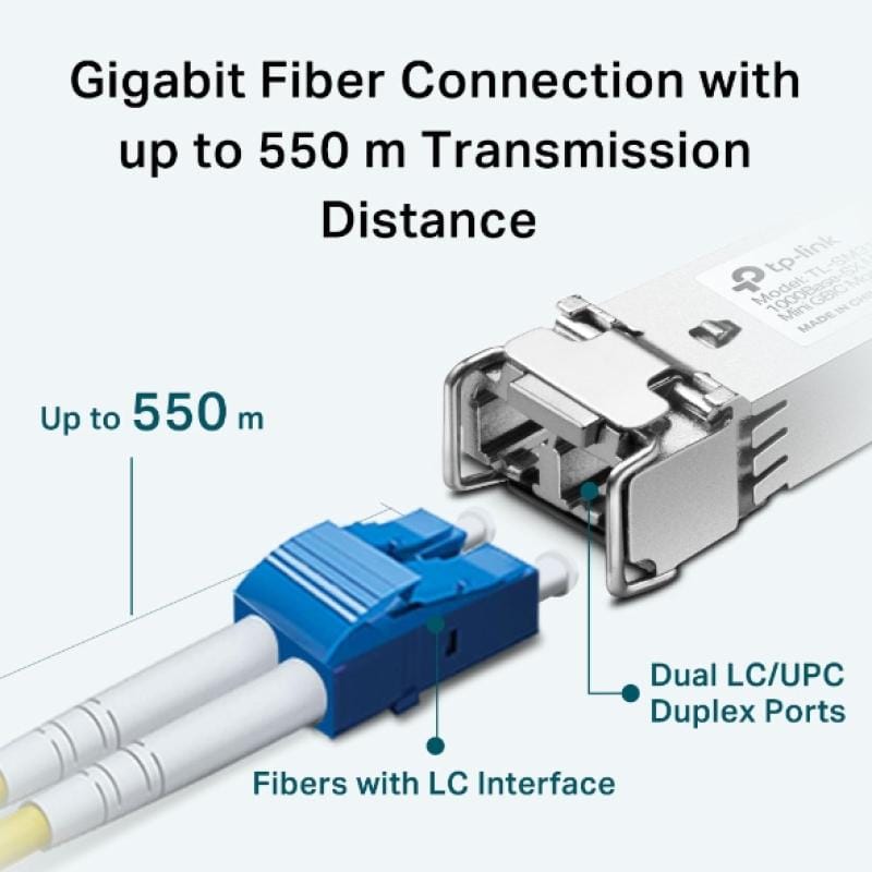 TP-Link Transceiver SFP TP-Link SM311LM MiniGBIC, 1000 Mbps, single-mode, 1310 nm, conector LC, hot-pluggable