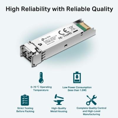 TP-Link Transceiver SFP TP-Link SM311LM MiniGBIC, 1000 Mbps, single-mode, 1310 nm, conector LC, hot-pluggable