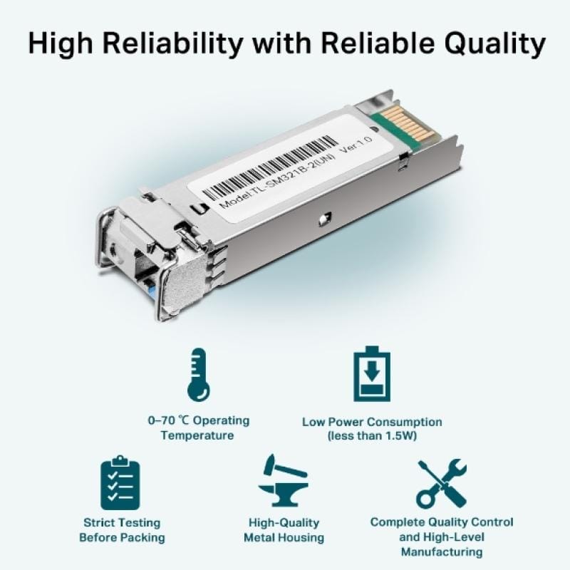 TP-Link Modul transceiver optic Transceiver SFP TP-Link SM321B-2 | Fibra optica, 1000Base-BX, Hot-pluggable