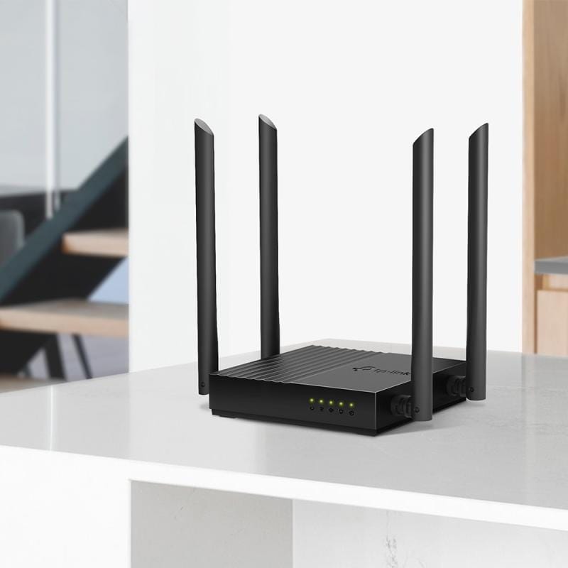 TP-Link Router Wi‑Fi TP‑Link Archer C64 Dual Band AC1200, 4 antene, acoperire extinsă pentru casă și birou