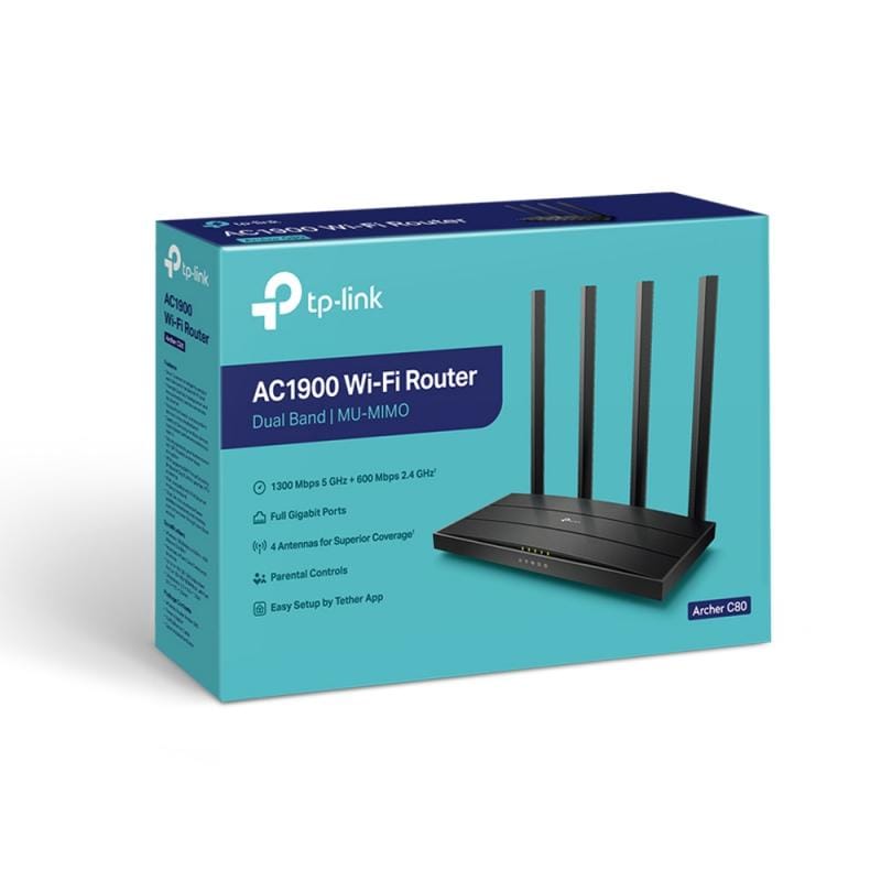 TP-Link Router Router Wi-Fi TP-Link Archer C80 tplne000184 | Dual Band, AC1900, 4xLAN