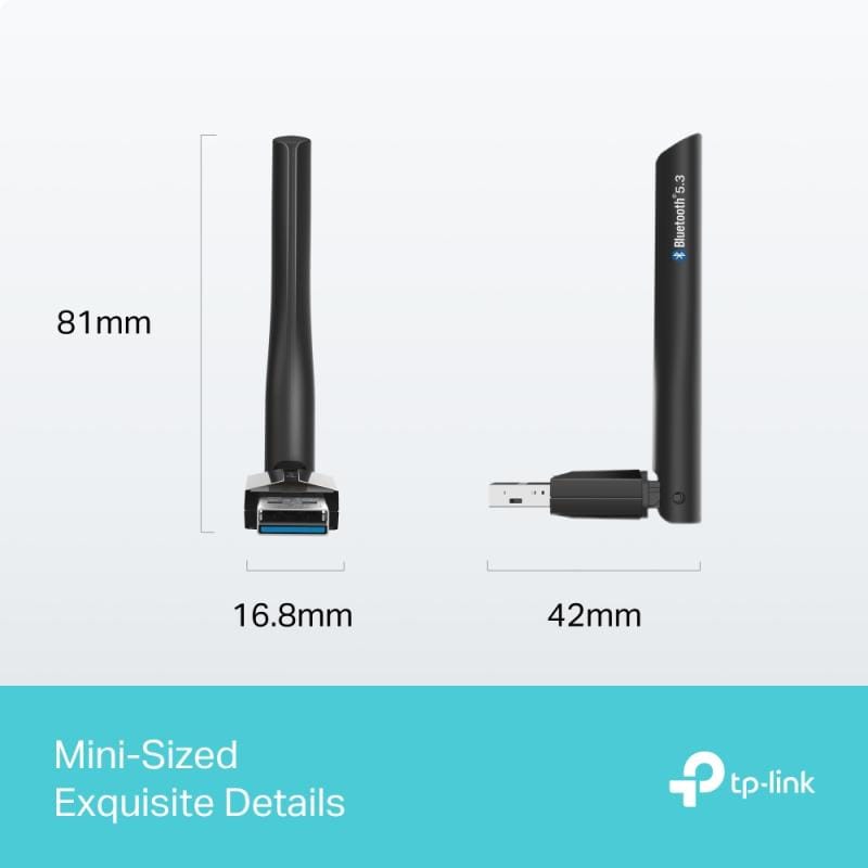 TP-Link Adaptor USB Bluetooth 5.0 TP-Link UB500 Plus pentru PC/Laptop, conexiuni stabile, rază extinsă, compatibil Windows