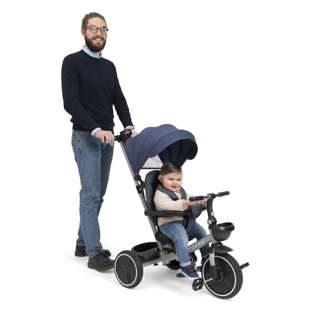 Chicco Îngrijire bebe Tricicleta Evolutiva Chicco 1213600-1 | 4 in 1, Cu Copertina si Maner, Albastra, 6 Luni+