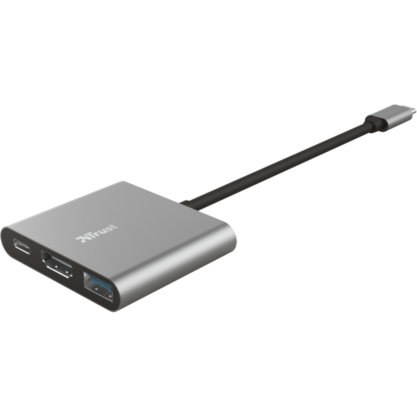 Adaptor USB-C Trust DALYX 23772 | 3-in-1, HDMI, USB, Aluminiu
