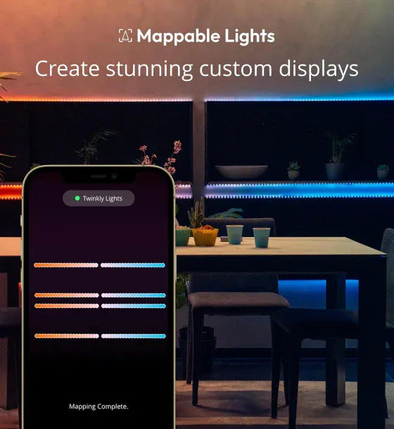 Twinkly Extensie Banda LED RGB inteligenta Twinkly Line Bluetooth WI-FI 15W lumina rece multicolor 15 m 90 Led