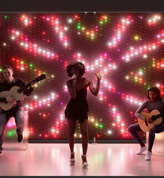 Twinkly Perete lumini Twinkly portabil plug-in RGB 1120 de leduri IP44 bluetooth wi-fi Negru mat