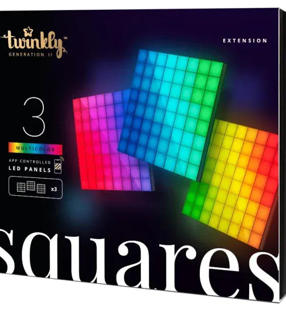 Twinkly Set 3 panouri LED Twinkly 3 x 64 pixeli Negru