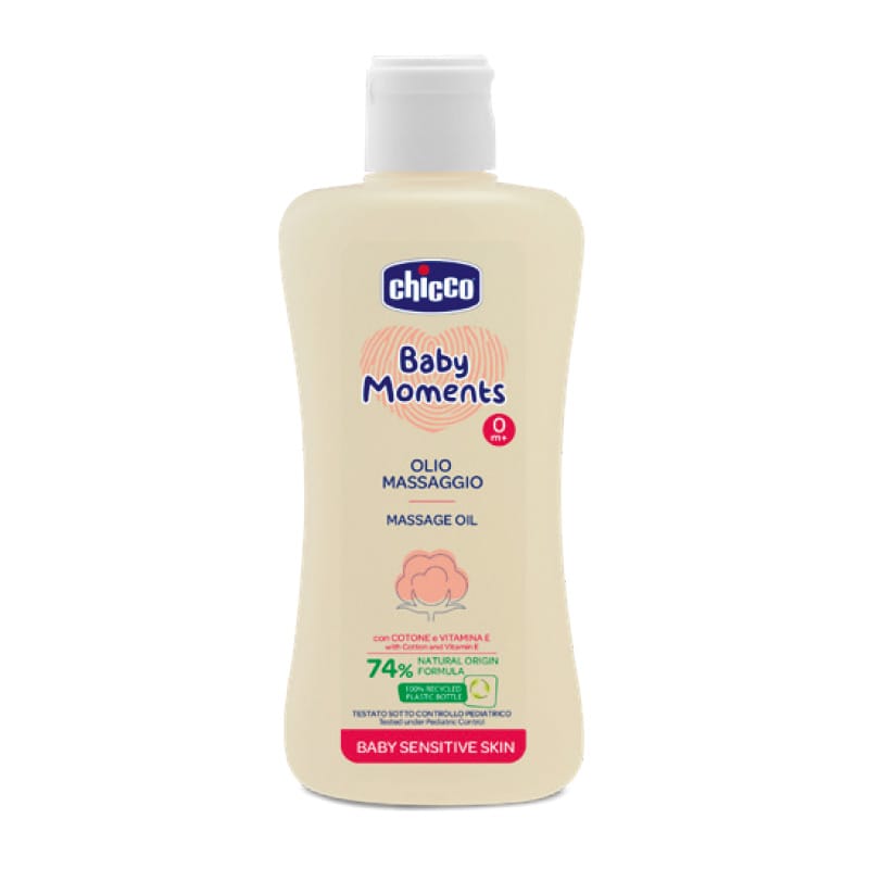 Chicco Alimentație bebe Ulei de Masaj Chicco Baby Moments Sensitive 10242-9 | 200ml, 0 Luni+, Dermatologic