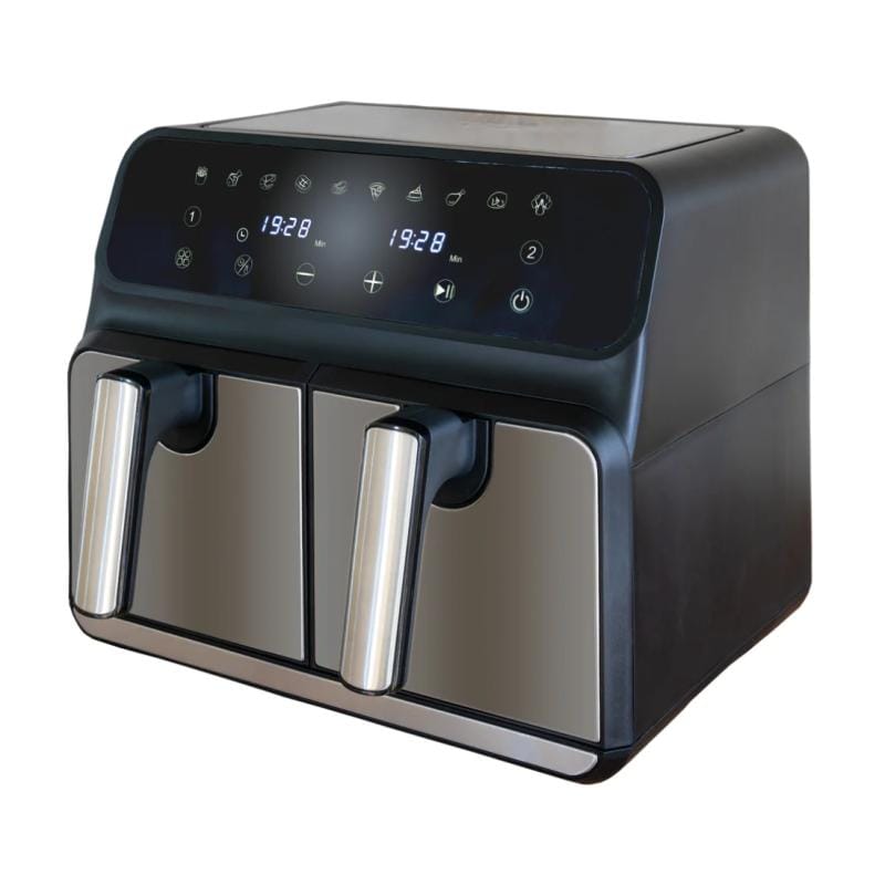 UNOLD Friteuză cu aer cald Unold Double Twin Zone 58685, 2 zone, negru/argintiu