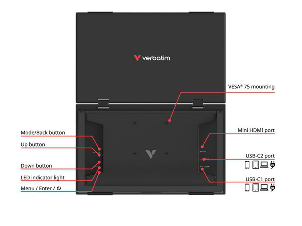 Verbatim Monitor portabil Monitor Portabil Verbatim 32403
