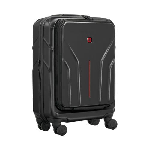 Wenger Genti laptop Troler Wenger Ampix, 54x38x23 cm, carcasă rigidă, dimensiuni pentru bagaj de mână, Negru