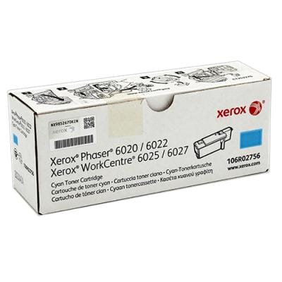 XEROX Cartuș toner original Xerox 106R02756 Cyan pentru Phaser 6020 – imprimare color constantă și clară