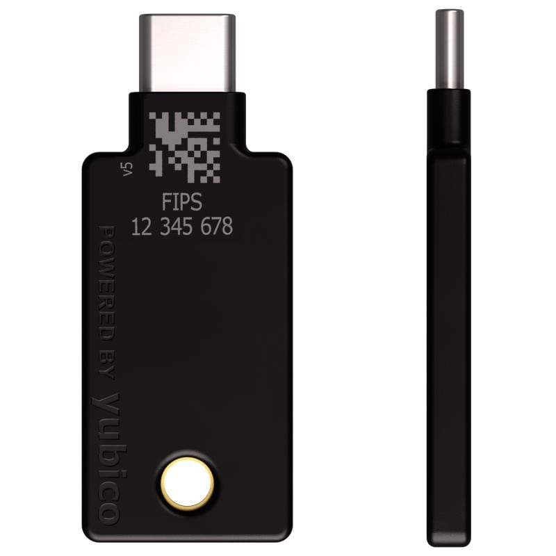 Yubico Cheie de securitate hardware Yubico YubiKey 5C NFC FIPS, USB-C, autentificare multifactor anti-phishing