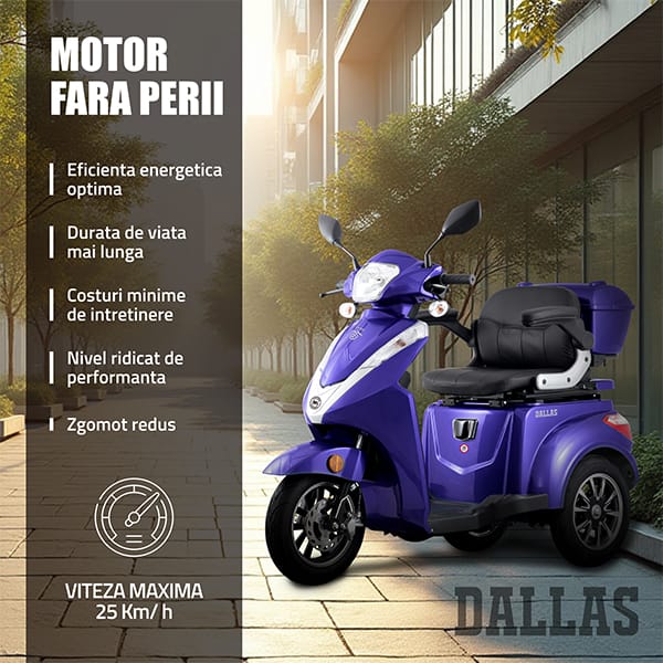 Samus Trotineta electrica Trotineta Electrica Samus Dallas-3R1-10T1000-60V20-Blue | 60V, 1000W, 20Ah, Albastru