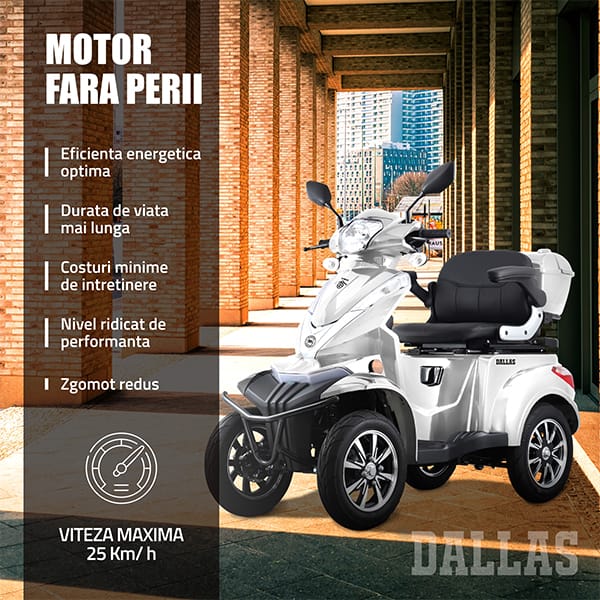 Samus ATV electric ATV Electric Samus Dallas-4R1-10T1000-60V20-Silver | 1000W, 60V20Ah, Silver