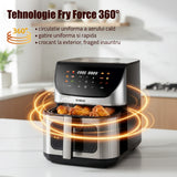 Samus Air Fryer Air Fryer Samus AF8-S1700DW | 1700W, 8L, 12 Programe, Inox/Negru