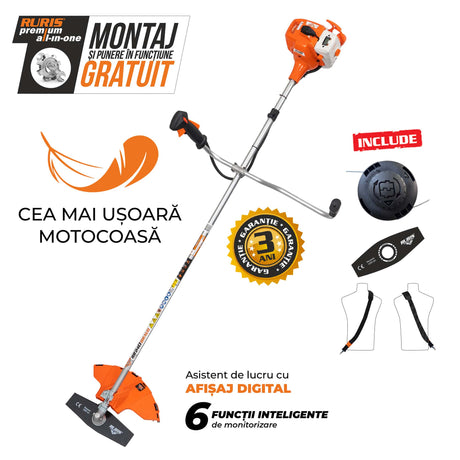 Ruris Motocoasa Motocoasa RURIS RR240BRAVO | Concept Khumma, 2 timpi, Capacitate rezervor 600 ml, 1 CP