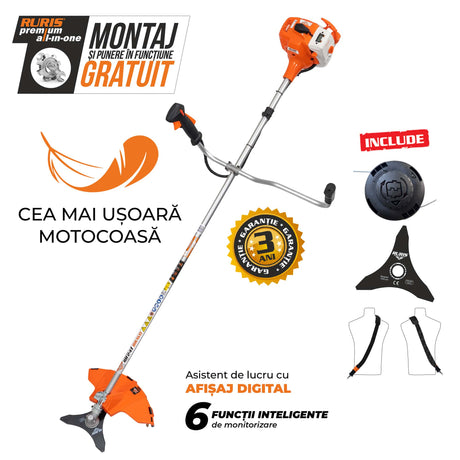 Ruris Motocoasa Motocoasa RURIS RR241BRAVO | Concept Khumma, 2 timpi, Capacitate rezervor 600 ml, 1 CP