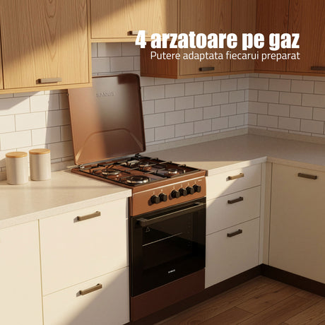 Aragaz SamusSM664MBS | 60cm, Timer, 60x63.5x86cm