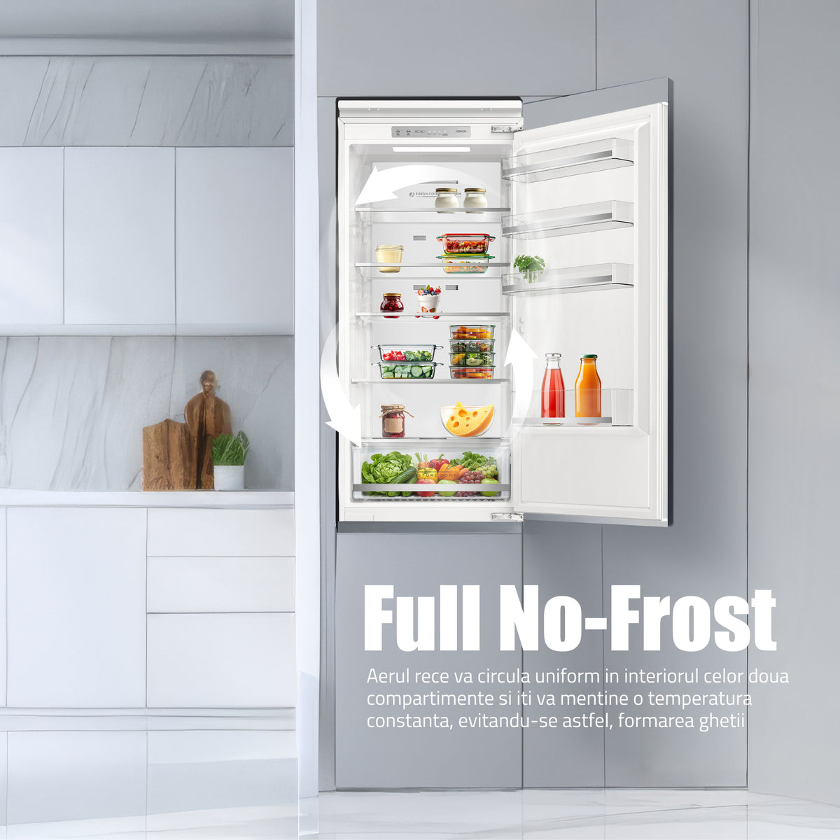 Combina Frigorifica Incorporabila Samus SCBI395NFE | No Frost, Clasa E