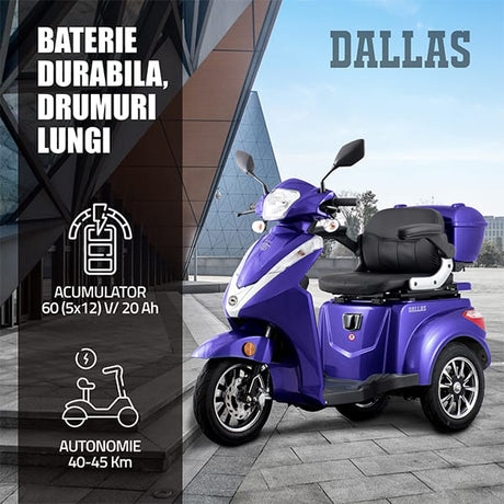 Samus Trotineta electrica Trotineta Electrica Samus Dallas-3R1-10T1000-60V20-Blue | 60V, 1000W, 20Ah, Albastru