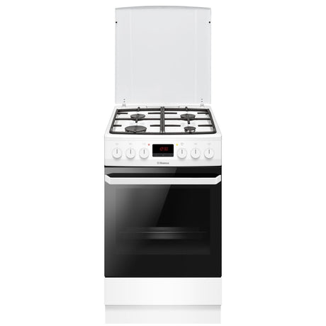 Hansa Aragaz Aragaz Hansa FCMW582109 | 50cm, 4 Arzatoare, Cuptor Electric 62L, Display, Clasa A, 50x60x85cm