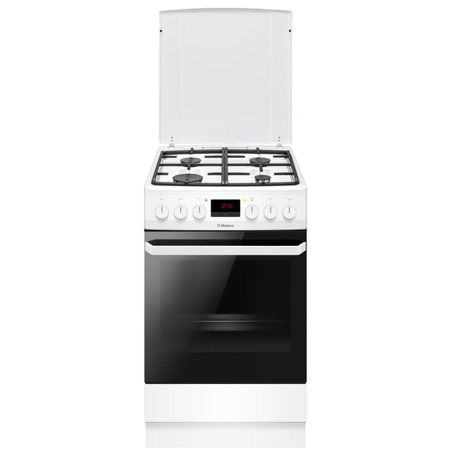 Hansa Aragaz Aragaz Hansa FCMW582109 | 50cm, 4 Arzatoare, Cuptor Electric 62L, Display, Clasa A, 50x60x85cm