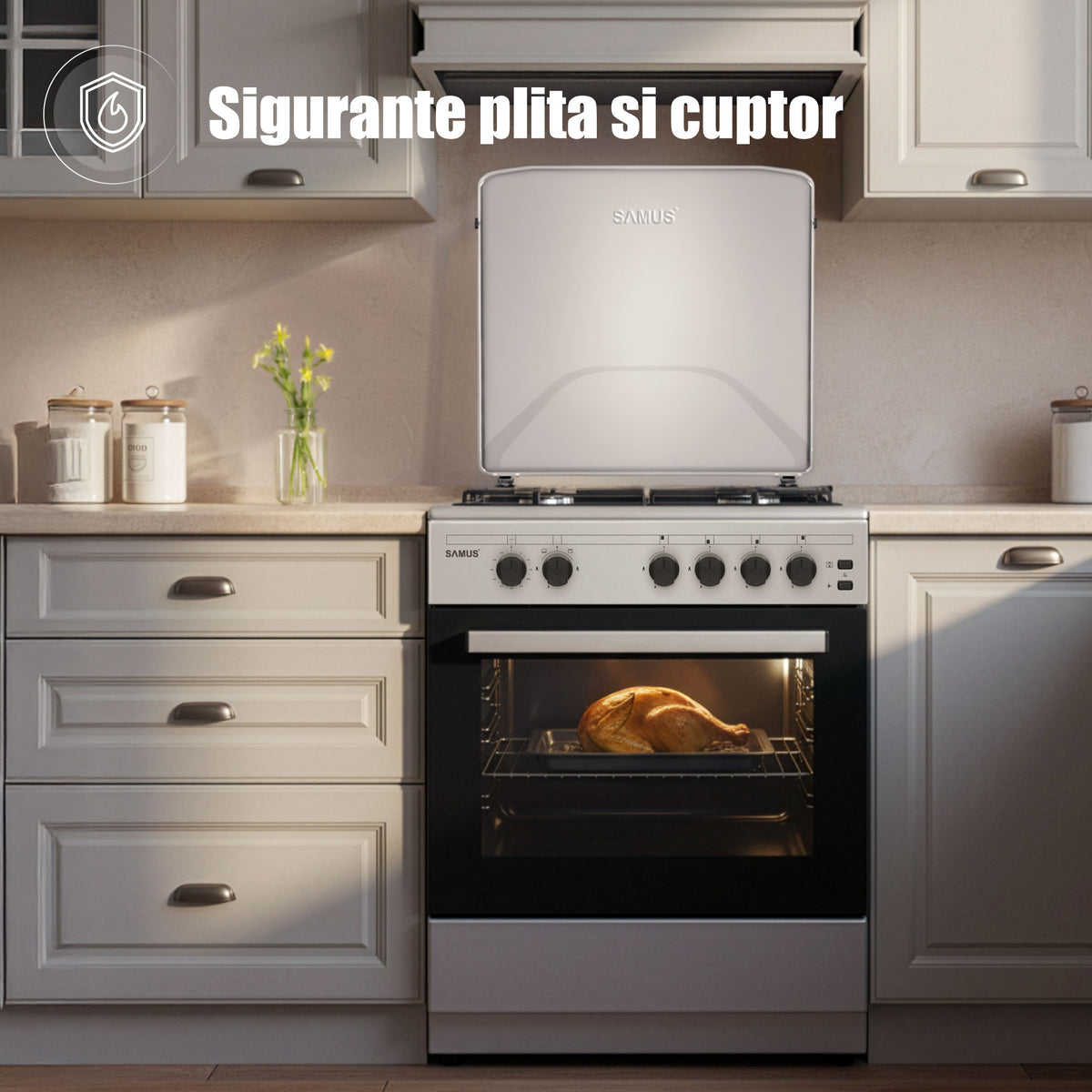 Aragaz SamusSM661XPGS1 | 55L, Gri, 60x63x85.5cm