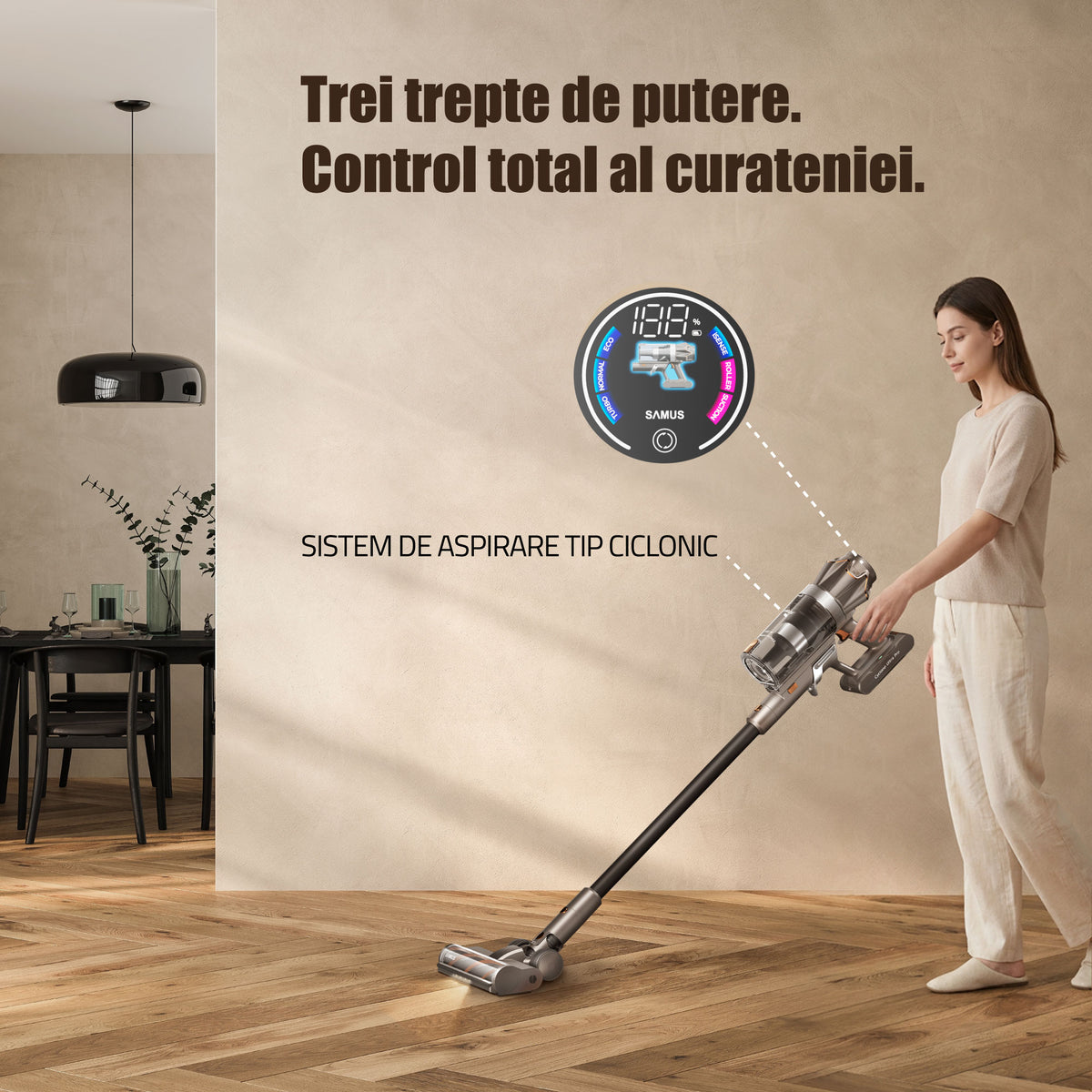 Aspirator Samus Cyclone Ultra Pro | Fara Fir, Tehnologie Ciclonica