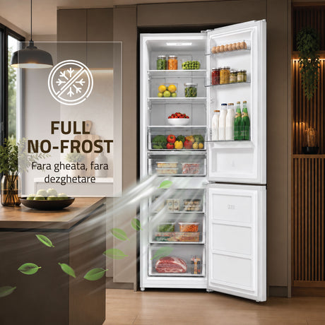 Combina Frigorifica Samus SCW540NFIE | 400L, No Frost, Clasa E, Inox, 60x68x186cm