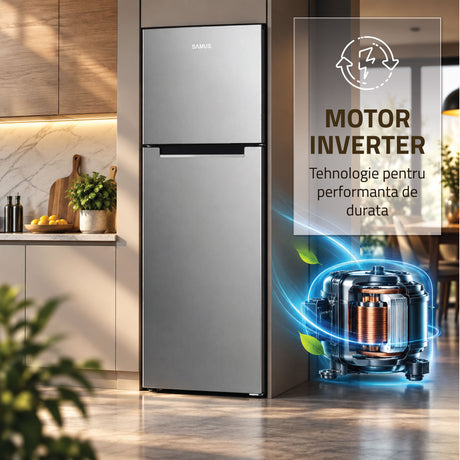 Frigider Samus SX466IE | 2 Usi, Clasa F, 304L, Static