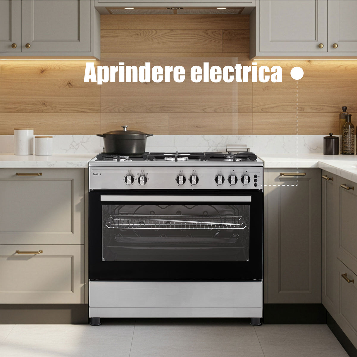 Aragaz Samus SM950AGRXS1 | 92L, 90cm, Inox