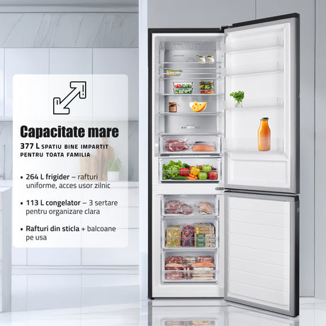 Combina Samus SCX526NFC | 377L, No Frost, Clasa C, 60x67.5x200.5cm