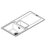 Grohe Chiuveta bucatarie Chiuveta Grohe K500 31646AP0 | 1000x500mm, 2 Boluri, Granit Negru