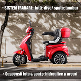 Samus Trotineta electrica Trotineta Electrica Samus Dallas-3R1-10T1000-60V20-Red | 1000W, 60V, 20Ah, Rosu