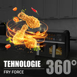 Air Fryer Samus AF9DUO-S2600DW | 2600W, 9L, Dual, 10 Programe, Negru