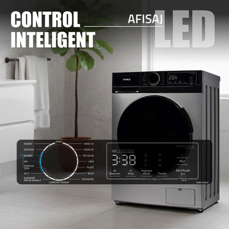Mașină Spălat Rufe Samus WSADI-10145DS | 10kg, 1350 RPM, Clasa A