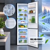 Combina Frigorifica Samus SCX358NFIE | 253L, No Frost, Clasa E, Negru, 57.7x62.2x188.5cm
