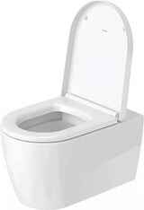 Duravit Vas wc + capac Duravit, Toilet-set,wm,ME by Starck,white rimless WD, Durafix, incl.s&c w.sc, suspendat, evacuare orizontala, cu capac (0020090000), soft close, alb