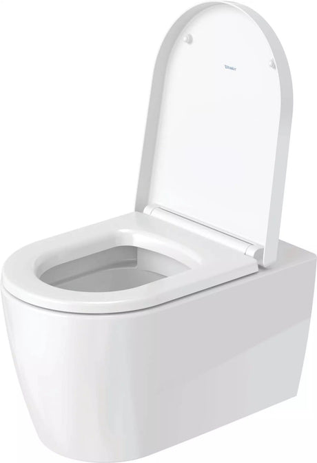 Duravit Vas wc + capac Duravit, Toilet-set,wm,ME by Starck,white rimless WD, Durafix, incl.s&c w.sc, suspendat, evacuare orizontala, cu capac (0020090000), soft close, alb