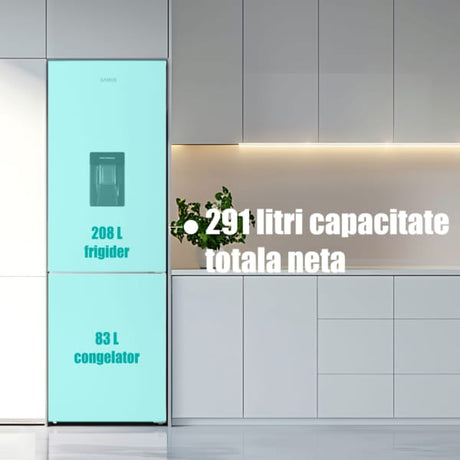 Samus Combina frigorifica Combină Frigorifică Samus SCW396NFDE | 291L, Clasa E, Full No Frost