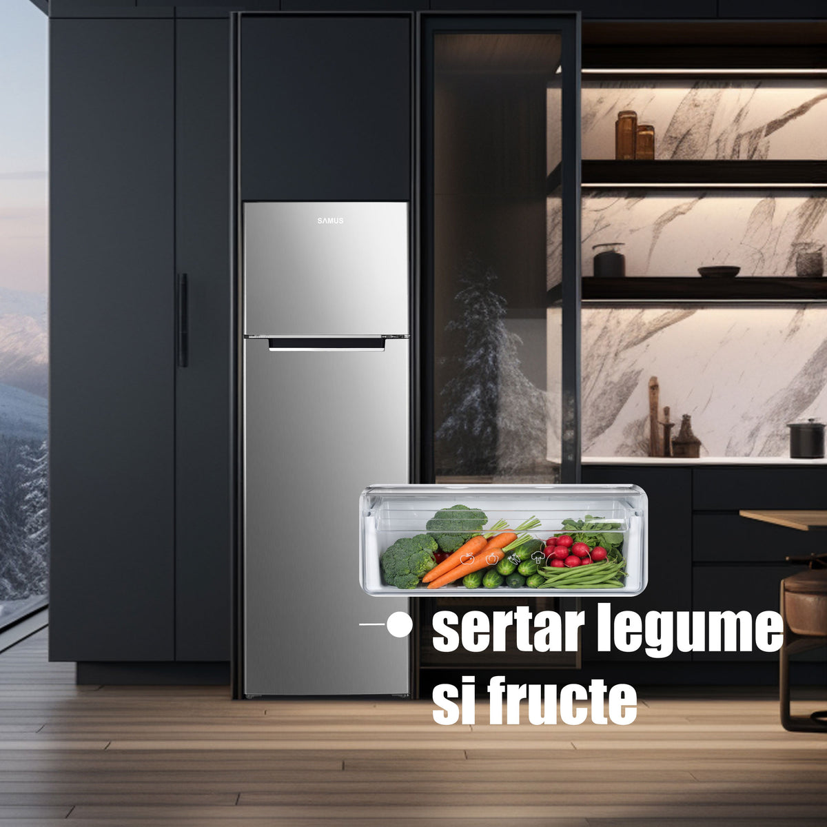 Frigider Samus SX346E | 248L, Clasic, 55x58x165cm