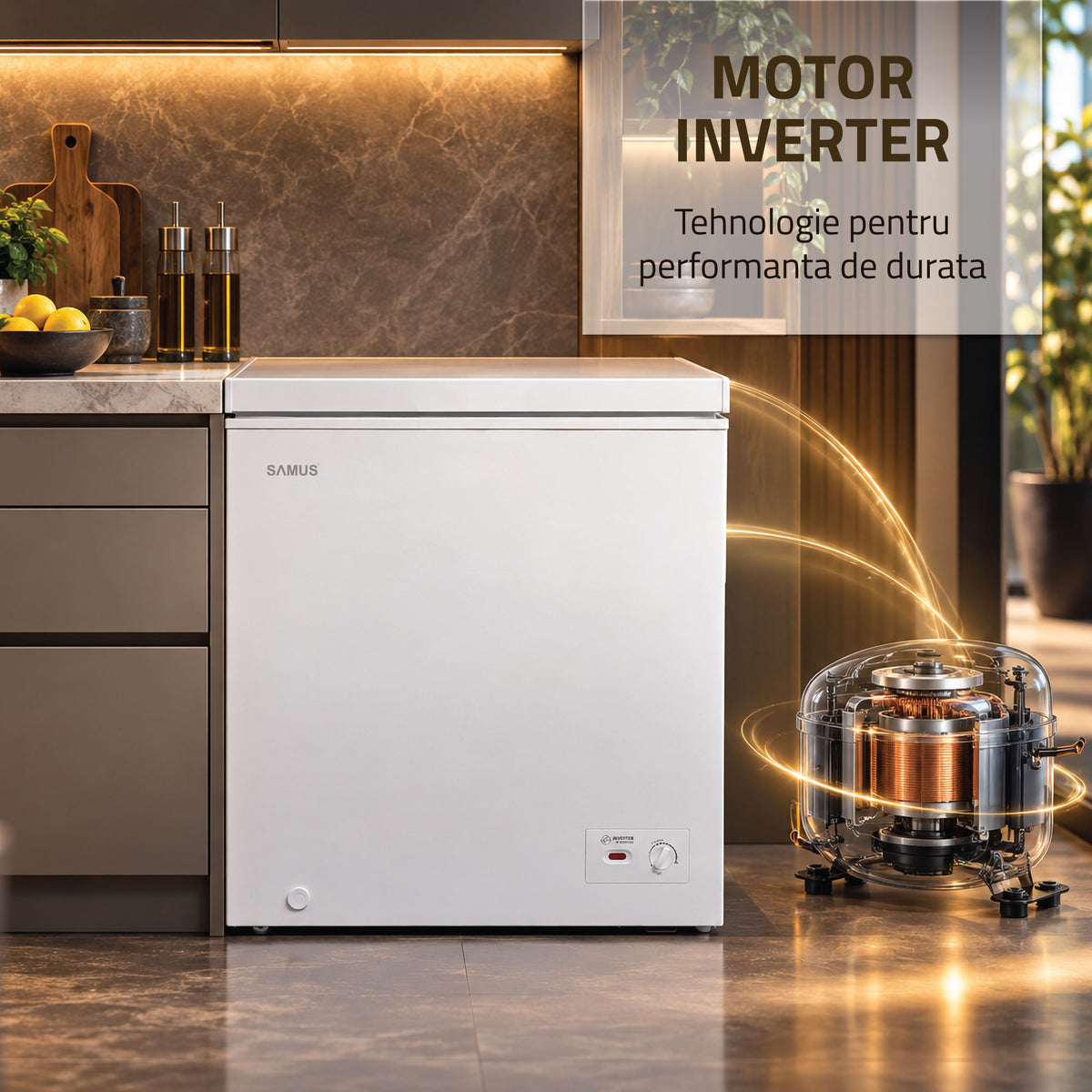 Lada Frigorifica Samus LS169IE | 142L, Clasa E, Alb, 70.5x55x85cm