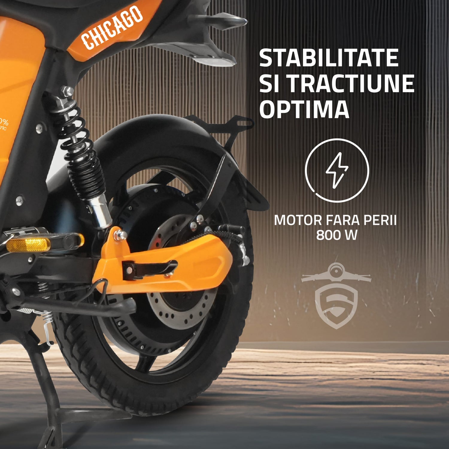Samus Trotineta electrica Trotineta Electrica Samus Chicago-18T800-48V26-Orange | 48V, 800W, 26Ah, Portocaliu