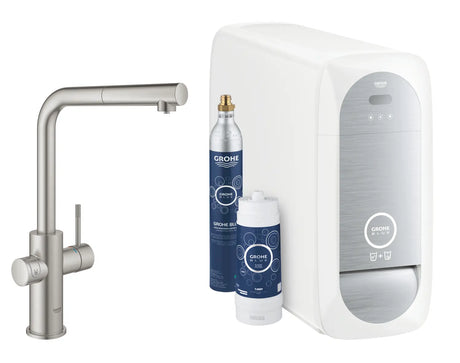 Grohe Sistem filtrare apa Baterie Bucatarie Grohe Blue Home 31539DC0 | Filtrare, Racire, Apa Carbogazoasa, Supersteel