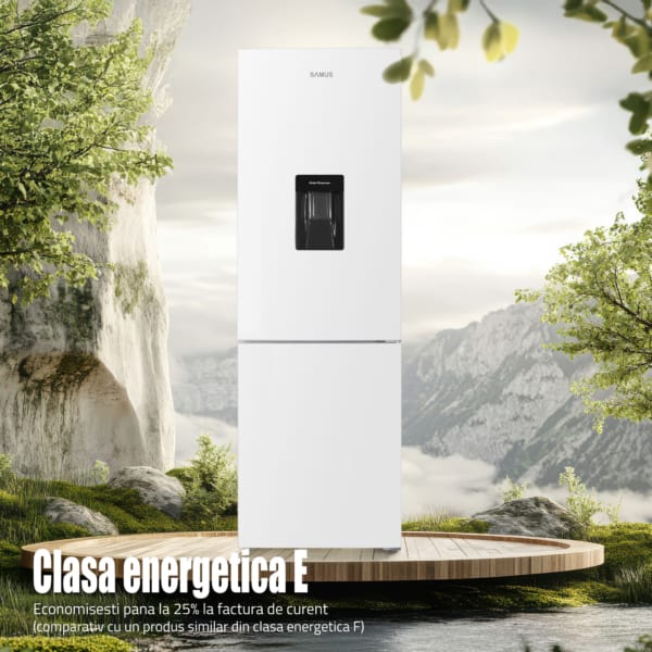 Samus Combina frigorifica Combină Frigorifică Samus SCW396NFDE | 291L, Clasa E, Full No Frost