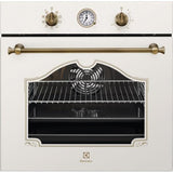 Electrolux Cuptor incorporabil rustic Electrolux, Electric, Multifunctional, 72 l, 9 functii, Autocuratare catalitica, Clasa A, Alb/Crem