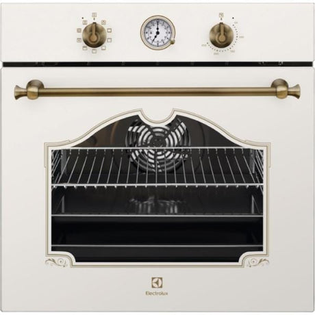 Electrolux Cuptor incorporabil rustic Electrolux, Electric, Multifunctional, 72 l, 9 functii, Autocuratare catalitica, Clasa A, Alb/Crem