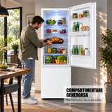 Combina Frigorifica Samus SCW517NFIDE | 324L, No Frost, Clasa E, Inox, 60x65x201cm